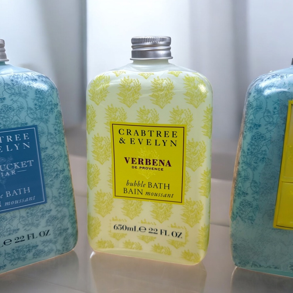 Crabtree & Evelyn Bubble Bath Lot 4x 22oz Nantucket Briar Verbena Lavender NIB - Picture 3 of 5